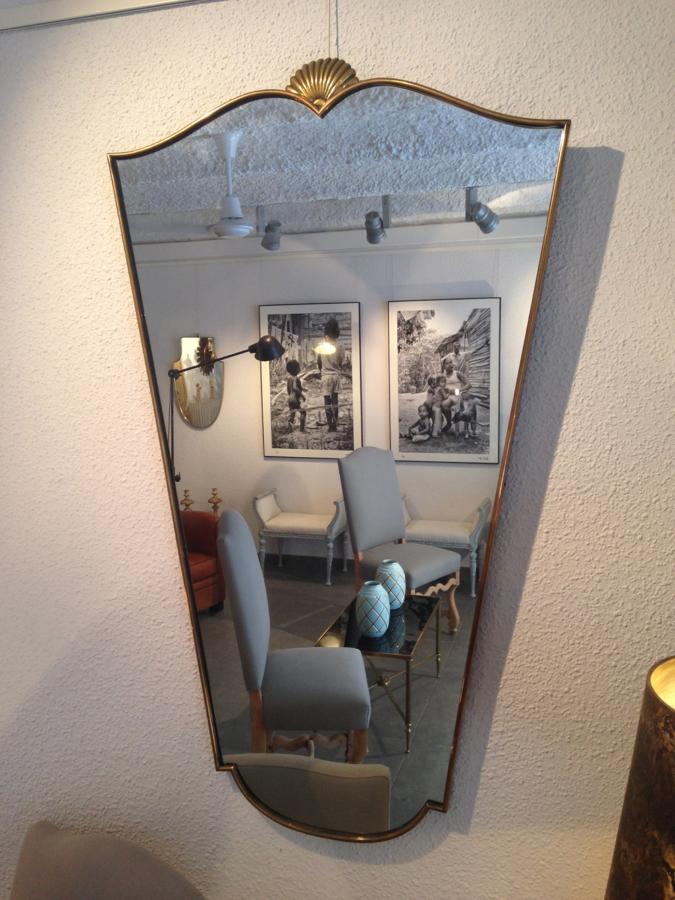 Gio Ponti Brass Frame Mirror