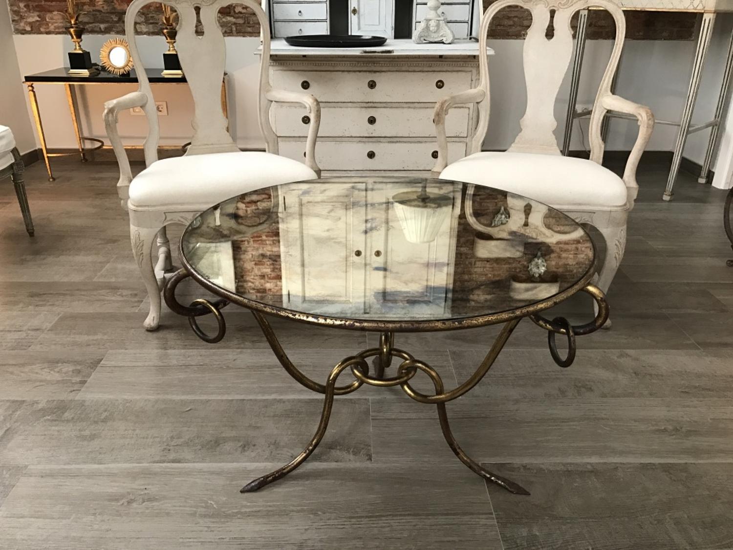 French Coffee Table by René Drouet