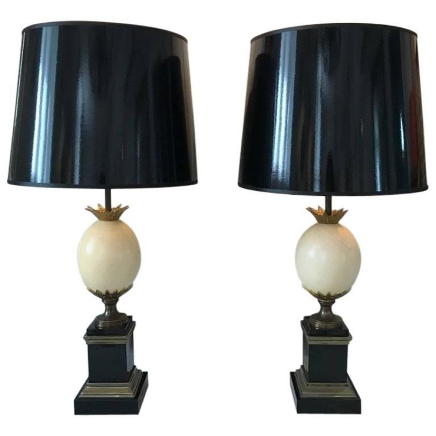 Pair of French Maison Charles Lamps, Circa 1960