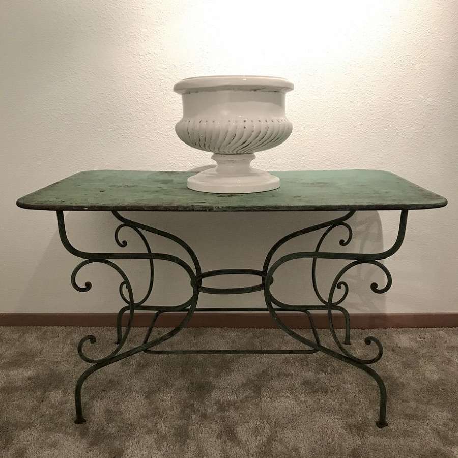 French Painted Iron Table, Circa 1880