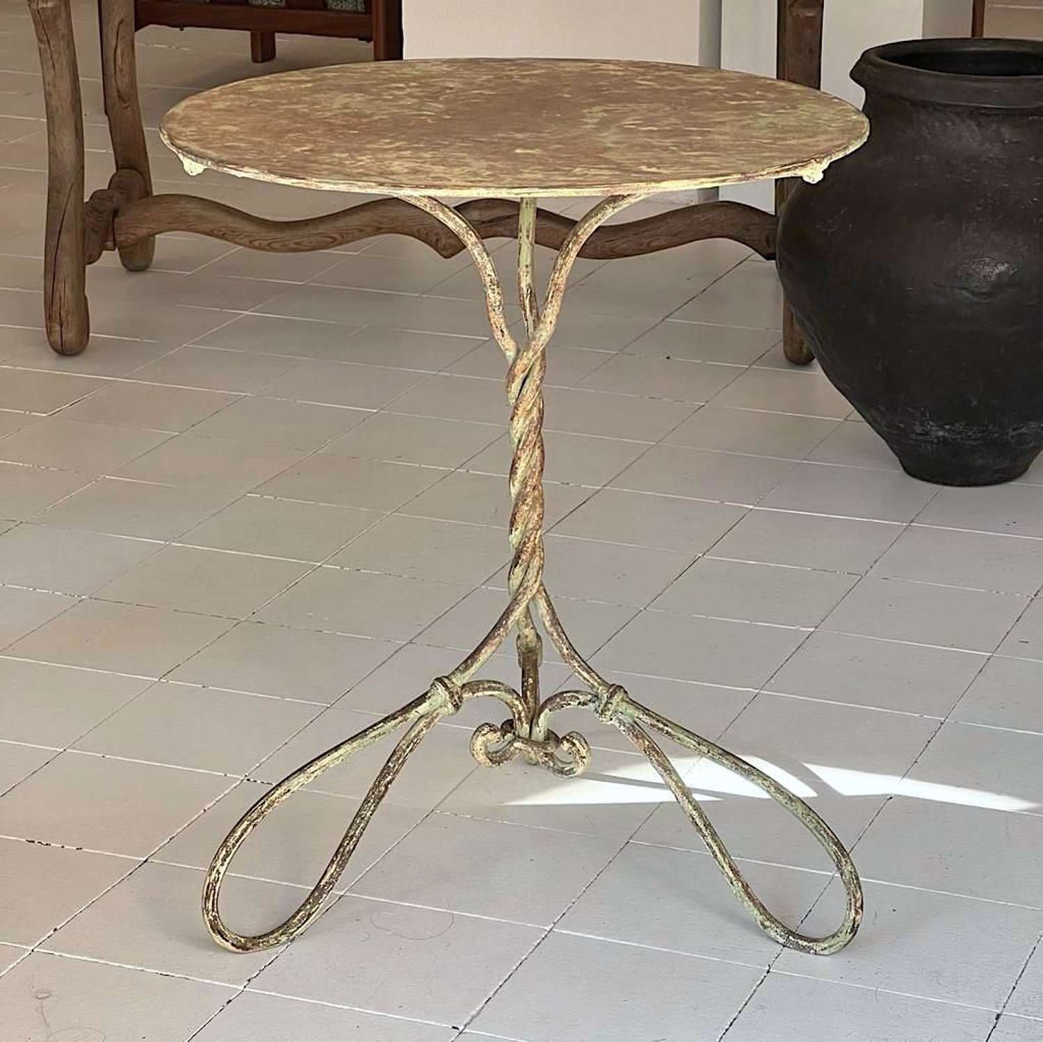 French Painted Iron Table, 19th Century