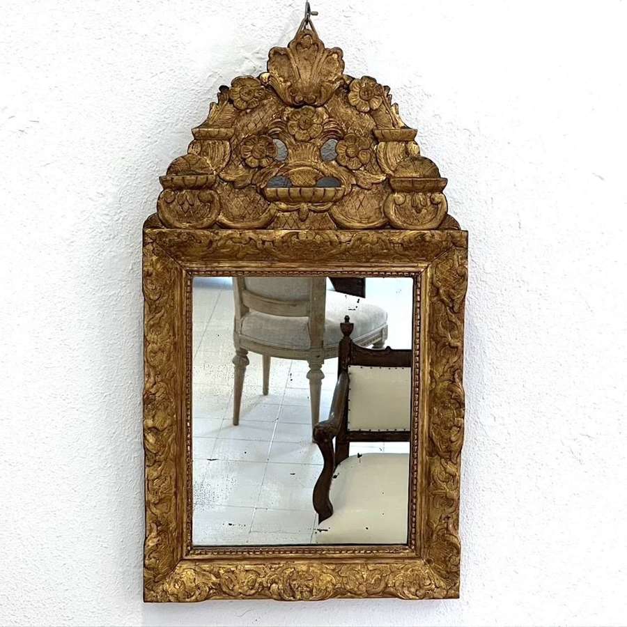 French Regence Fronton Mirror, 18th Century